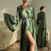 Aria Basics European, American, Middle Eastern Cross-border Autumn Winter Comfortable, Casual, Elegant, Sexy Home Wear Women's Long_ecoleips.com
