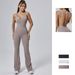 Women's Clothing Tight Yoga Nude Women Peach Sports Fitness Clothes Hip Lifting One Piece Yoga Clothes Flared Pants_ecoleips.com