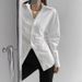 Women's Clothing Long Sleeved Solid Color Shirt Temperament Slim Design Slim Waist Pleated Women Commuting All Match_ecoleips.com