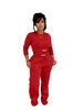PME Women's Casual Tracksuit Set – Oversized Hoodie & Joggers | Streetwear Loungewear | Winter Comfort | Solid Colors (Gray/Black/Red/Green)_ecoleips.com
