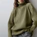 Wind Pit Stripe Half Skirt High Neck For Women Loose Warm Pullover Sweater Two-Piece Set_ecoleips.com