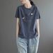 2026 Summer Loose Short-Sleeve T-Shirt For Women, Korean Style Letter Print Slimming Base Layer Top Layered T-Shirt_ecoleips.com
