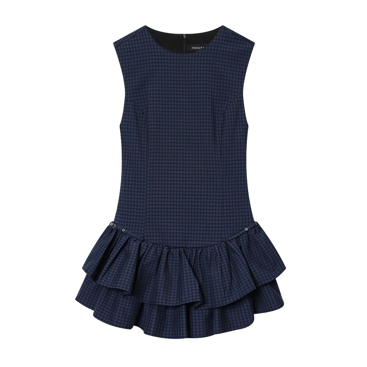 Women's Clothing Plaid Layered Embellishment Short Dress Versatile Spring/Autumn New Clothing_ecoleips.com