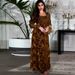 2025 Spring And Summer New European And American Waist Tie Temperament Women's Party Robe Dress_ecoleips.com