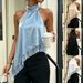 Satin Halter Neck Sleeveless Top for Women Lace Trim Irregular Hem Trendy Streetwear Style for Spring/Summer_ecoleips.com