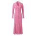 Family French Style Women's Long Dress Elegant A-Line Mid Length Slim Waist Long Sleeve Autumn Winter New_ecoleips.com