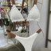 Women's Clothing Solid Color Backless Mesh Split Swimsuit Female_ecoleips.com