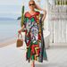 Women's Cotton Beach Cover Up Dress - Boho Chic Sun Protection Long Robe, Lightweight Bikini Wrap, Plus Size Friendly_ecoleips.com