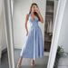 Women's Halter Neck Long Dress Waist Belted French Resort Style Spring Summer Clothing_ecoleips.com