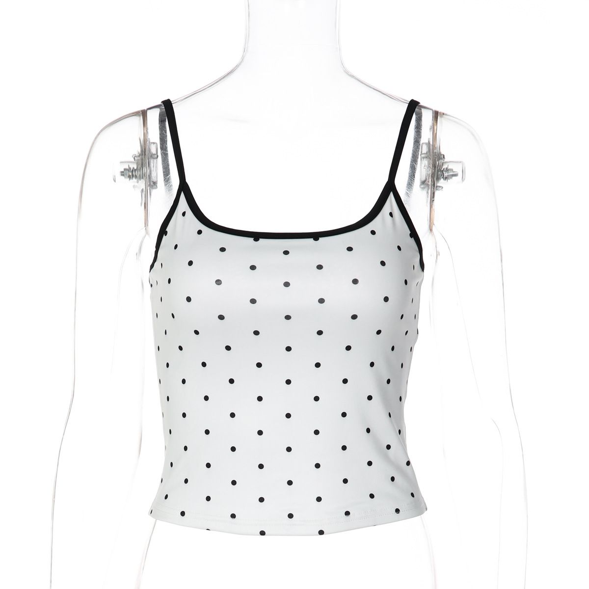 Summer New Arrival Women's Slim Fit Polka Dot Print Camisole Top American Style Spicy Fashionable And Versatile_ecoleips.com