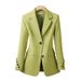 Trendy Oversized Blazer For Women – Korean-Inspired Thickened Casual Suit Jacket (Black/Pink/Green, Sizes S-4XL)_ecoleips.com