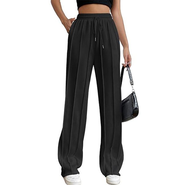 Women's New High Waist Loose Comfortable Wide Leg Pants Casual Sports Pants Straight Leg Pants For Women_ecoleips.com