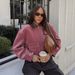 Women's Retro Corduroy Jacket Loose Casual Stand Collar Zipper Coat European American Style for Spring Autumn_ecoleips.com