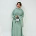 Women's Clothing Modest Abaya Dress Modest V-Neck Abaya Set – Elegant Long-Sleeve Two-Piece Dress (Flowy Polyester, Office & Travel Ready)_ecoleips.com