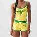 Women's Brazilian Flag Print Sport Suit World Cup Jersey Letter Design Activewear Set_ecoleips.com