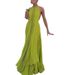 Women's Clothing Solid Color Round Neck Sleeveless Sexy Backless Beach Long Skirt Female_ecoleips.com