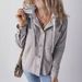 2025 Fall/Winter New European American Style Women's Hooded Drawstring Striped Jacket With Turn-down_ecoleips.com