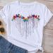 European And American Cross-border Foreign Trade Wholesale Clothing Colorful Heart Print Round Neck Plus Size_ecoleips.com