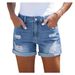 Women's Clothing Jeans High Waist Comfortable Slim Fit Fashionable Straight Casual Denim Shorts_ecoleips.com