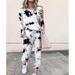 Women's Clothing autumn and winter printed casual long sleeved women's sports suit_ecoleips.com