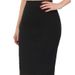 Women's High Waist Over The Knee Pencil Skirt Elastic Waist Bottoms_ecoleips.com