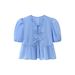 European And American Style Cross-border Independent Site 2024 Spring-summer New Women's Versatile Tie-dye Puff_ecoleips.com