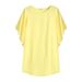 Crew Neck Loose Seven-quarter Sleeve Long Loose Women's T-shirt Chiffon Shirt Top_ecoleips.com