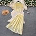 Women's French Style Lace Set Soft Feminine Openwork Top High-Waisted Skirt Two Piece Summer Outfit for Commuting Slimming_ecoleips.com