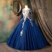 Women's Clothing Elegant Off-Shoulder Ball Gown For Vocal Performances & Hosting – 3D Floral A-Line Dress With Slimming Silhouette (XS-XXXL)_ecoleips.com