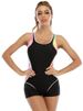 2023 Patchwork Sport One Piece Swimsuit Plus Size Swimwear Women Professional Sport Bathing Suit Surfing Swimsuits Swimming Suit_ecoleips.com