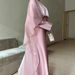 Elegant Flowy Long Sleeve Dress For Women - Soft Cotton-Polyester Blend, Sweet & Feminine, Comfortable High Waist, Versatile For Fall & Everyday Wear_ecoleips.com