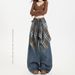 High Street Fart Curtain Wide-Leg Jeans For Women 2025 Autumn New Slim High-Waist Loose Retro Ripped Straight Pants_ecoleips.com