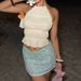 European American Women's Backless Pleated Tie up Vest Summer Fashion Sexy Tank Top New Arrivals 2025 Wholesale Foreign Trade_ecoleips.com