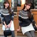 girl Cross-Bord Real Shot Wint Korean Style Atmosphe Fair Isle Christmas Round Neck Cashme Blend Thickened Warm_ecoleips.com