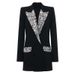 K Fashionable New Handmade Gorgeous Heavy Industry Nail Bead Inlaid Diamond Slim Fit Mid Length Suit Jacket_ecoleips.com