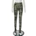 Women's High-Waisted Printed Pants – Stretchy Tapered Leg With Side Slits & Ruffle Hem (Sexy Casual Style) – Polyester-Spandex Blend_ecoleips.com