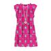 European American Style Women's Floral Polka Dot Casual Dress With Flutter Sleeves, Ruffles, And Printed Midi Length_ecoleips.com