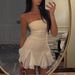 Summer New Arrival Women Fashion Sexy Pure Aesthetic Wrap Bust Backless Dress Casual Daily Evening Party Dress_ecoleips.com