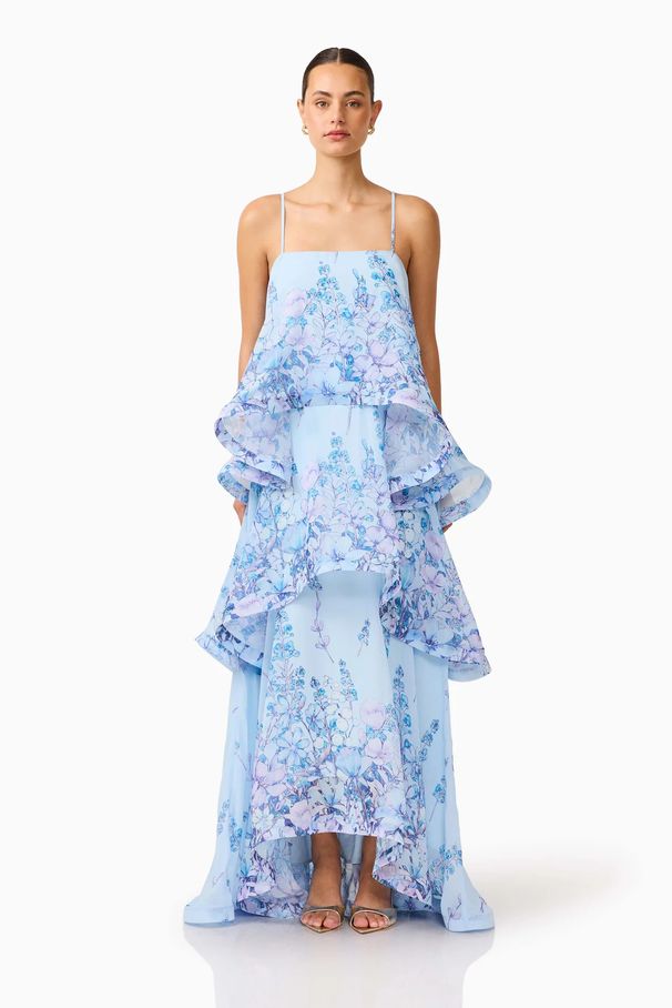 Summer Fresh Multi Layered Cake Long Suspender Dress Women's Clothing_ecoleips.com