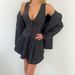 Women's Deep V Neck Single-Breasted Vest And Pleated Mini Skirt Set Casual Elegant Two-Piece Outfit_ecoleips.com