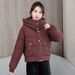 girl Korean Jacket For Women, Short Loose Thickened Student Coat, Petite Cotton Padded New Style Puffer Jacket, Trendy_ecoleips.com