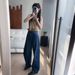 Women's Clothing Fashionable Pioneering Light Deconstruction Split Tangent Loose Curved Cocoon Jeans_ecoleips.com