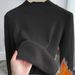 Women's Fleece-Lined Knit Sweater Semi-Turtleneck Winter Warm Thickened Thermal Underwear Soft Comfortable Long Sleeve Tops_ecoleips.com