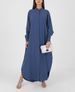 Modest Abaya Dress/Muslim Dress Women Elegant Abaya Dress With Front Zipper & Round Neck - Modest Muslim Long Dress With Batwing Sleeves_ecoleips.com