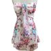 New European And American Spring/Summer Floral Print Strapless Dress, Cross-Border Women's Knit Beach Dress Wholesale_ecoleips.com