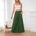 Suitable For All Seasons 2025 Style Women's Skirt Linen Wide Leg High Waist Cropped Pants With Pockets_ecoleips.com