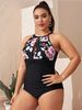 Women's Sexy Printed Large Size One-piece Bikini Swimsuit Manufacturer Wholesale_ecoleips.com