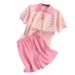 Women's Clothing Casual Sports Suits For Women Summer New Style Fashion Age Reducing Striped Polo Shirt Top Wide Leg Shorts Two Piece Suit Trendy_ecoleips.com