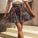 Women's Elegant Slim Waist Abstract Print High Waist Loose Shorts Skirts Pants Spring Summer Trendy Fashion_ecoleips.com