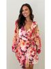 2025 Autumn New V-neck Chiffon Dress Lace Up Long-sleeve Print Slim Short Dress Women Fashion Elegant Casual Dresses Robe Femme_ecoleips.com